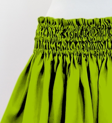 Hula Solid Shantung Pa'u Skirt / Luxury Collection / Yellow Green / J3177yegr