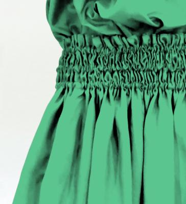 Hula Solid Blouse & Pa'u Set-Up / Luxury Collection / Aqua / J3178aq