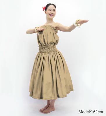 Hula Solid Blouse & Pa'u Set-Up / Luxury Collection / Beige / J3178be