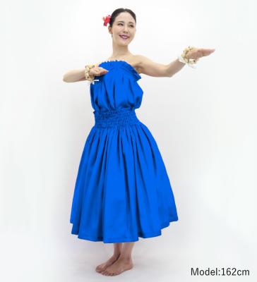 Hula Solid Blouse & Pa'u Set-Up / Luxury Collection / Blue / J3178bl