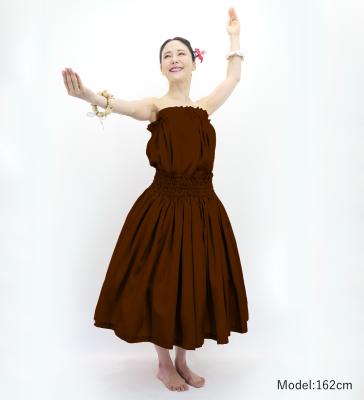 Hula Solid Blouse & Pa'u Set-Up / Luxury Collection / Brown / J3178br