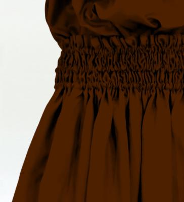 Hula Solid Blouse & Pa'u Set-Up / Luxury Collection / Brown / J3178br