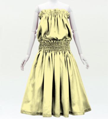 Hula Solid Blouse & Pa'u Set-Up / Luxury Collection / Cream / J3178cr