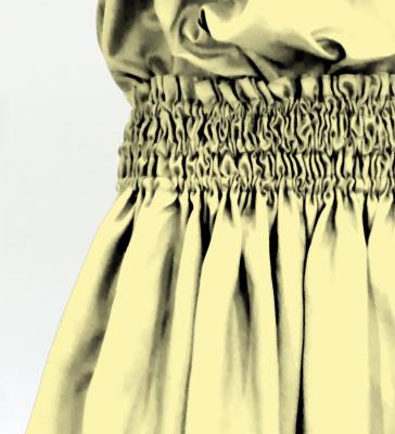 Hula Solid Blouse & Pa'u Set-Up / Luxury Collection / Cream / J3178cr