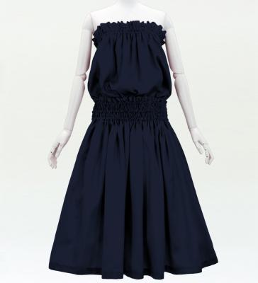 Hula Solid Blouse & Pa'u Set-Up / Luxury Collection / Dark Blue / J3178dbl