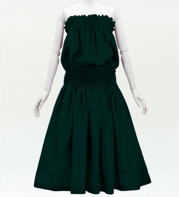 Hula Solid Blouse & Pa'u Set-Up / Luxury Collection / Dark Green / J3178dgr