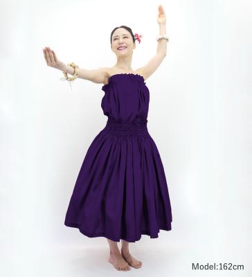 Hula Solid Blouse & Pa'u Set-Up / Luxury Collection / Dark Purple / J3178dpu