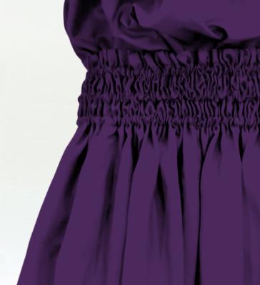 Hula Solid Blouse & Pa'u Set-Up / Luxury Collection / Dark Purple / J3178dpu