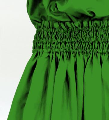 Hula Solid Blouse & Pa'u Set-Up / Luxury Collection / Emerald Green / J3178egr
