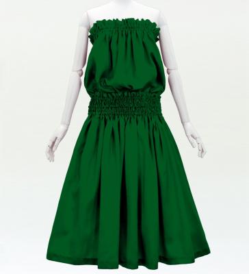 Hula Solid Blouse & Pa'u Set-Up / Luxury Collection / Green / J3178gr