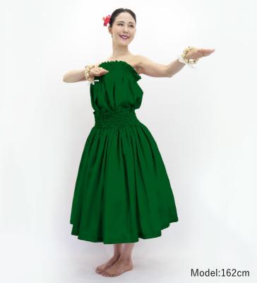Hula Solid Blouse & Pa'u Set-Up / Luxury Collection / Green / J3178gr