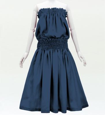 Hula Solid Blouse & Pa'u Set-Up / Luxury Collection / Gray Blue / J3178gybl