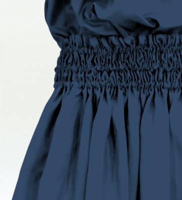 Hula Solid Blouse & Pa'u Set-Up / Luxury Collection / Gray Blue / J3178gybl