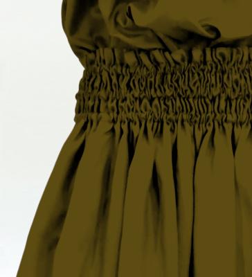 Hula Solid Blouse & Pa'u Set-Up / Luxury Collection / Khaki / J3178ka