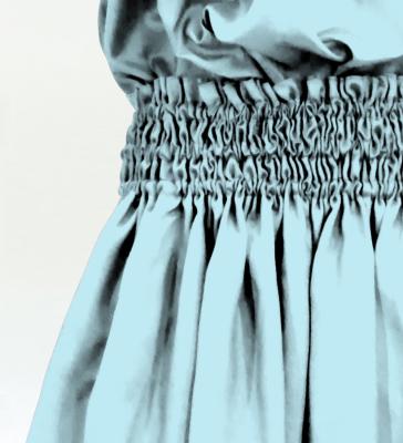 Hula Solid Blouse & Pa'u Set-Up / Luxury Collection / Light Blue / J3178lbl