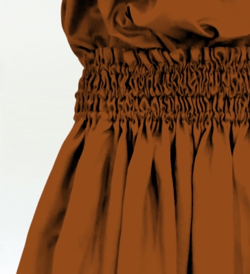 Hula Solid Blouse & Pa'u Set-Up / Luxury Collection / Light Brown / J3178lbr