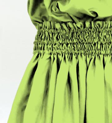 Hula Solid Blouse & Pa'u Set-Up / Luxury Collection / Yellow Brown / Light Green / J3178lgr