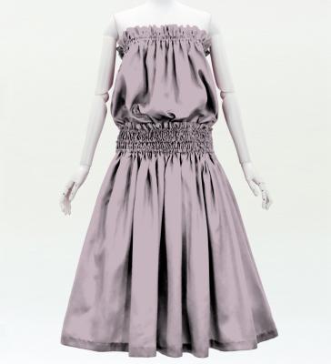 Hula Solid Blouse & Pa'u Set-Up / Luxury Collection / Light Gray / J3178lgy