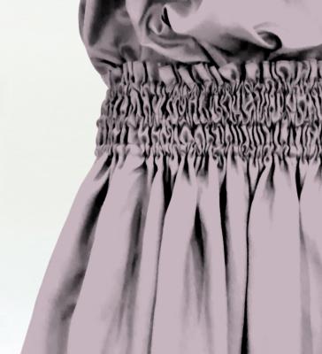 Hula Solid Blouse & Pa'u Set-Up / Luxury Collection / Light Gray / J3178lgy