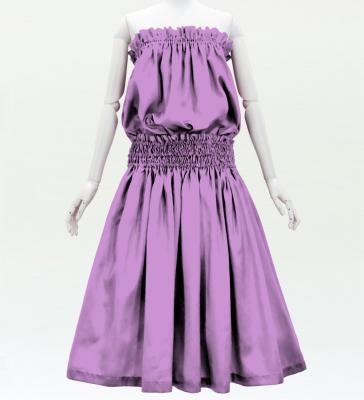 Hula Solid Blouse & Pa'u Set-Up / Luxury Collection / Lilac / J3178li