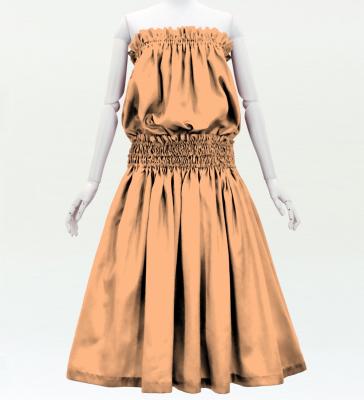 Hula Solid Blouse & Pa'u Set-Up / Luxury Collection / Light Peach / J3178lpe