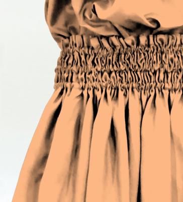 Hula Solid Blouse & Pa'u Set-Up / Luxury Collection / Light Peach / J3178lpe