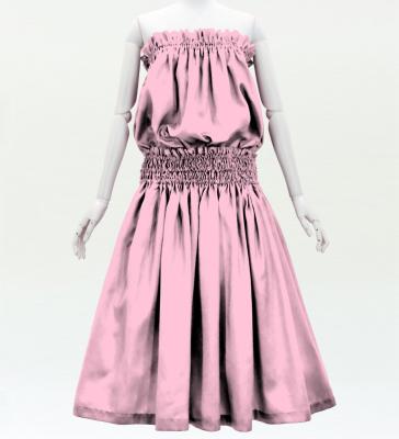 Hula Solid Blouse & Pa'u Set-Up / Luxury Collection / Light Pink / J3178lpi