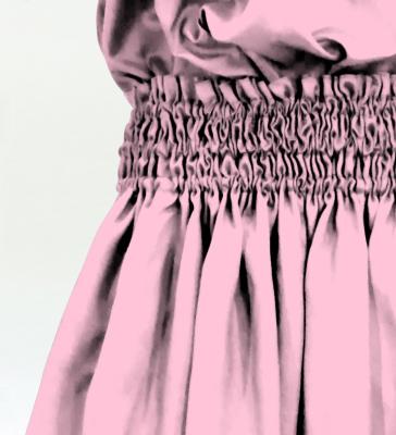 Hula Solid Blouse & Pa'u Set-Up / Luxury Collection / Light Pink / J3178lpi