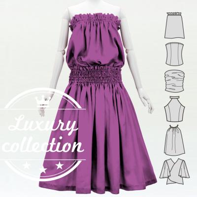 Hula Solid Blouse & Pa'u Set-Up / Luxury Collection / Light Purple / J3178lpu