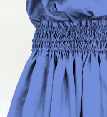 Hula Solid Blouse & Pa'u Set-Up / Luxury Collection / Marine Blue / J3178mbl