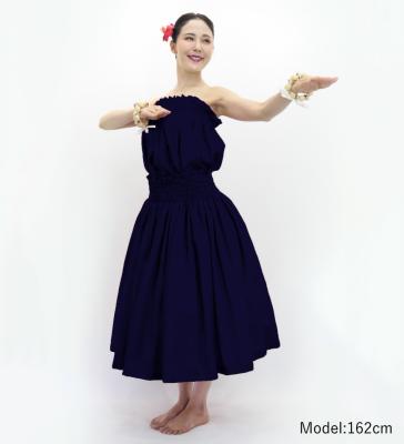 Hula Solid Blouse & Pa'u Set-Up / Luxury Collection / Navy / J3178nv
