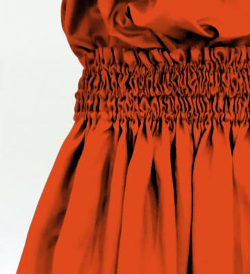 Hula Solid Blouse & Pa'u Set-Up / Luxury Collection / Orange / J3178or