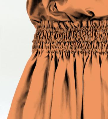 Hula Solid Blouse & Pa'u Set-Up / Luxury Collection / Peach / J3178pe