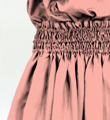 Hula Solid Blouse & Pa'u Set-Up / Luxury Collection / Pink Beige / J3178pibe