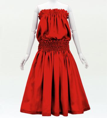 Hula Solid Blouse & Pa'u Set-Up / Luxury Collection / Red / J3178rd