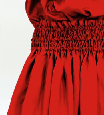 Hula Solid Blouse & Pa'u Set-Up / Luxury Collection / Red / J3178rd