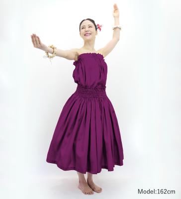 Hula Solid Blouse & Pa'u Set-Up / Luxury Collection / Red Purple / J3178rdpu