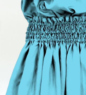 Hula Solid Blouse & Pa'u Set-Up / Luxury Collection / Sky Blue / J3178sbl