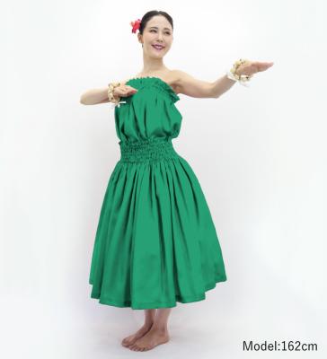 Hula Solid Blouse & Pa'u Set-Up / Luxury Collection / Turquoise Blue / J3178tbl