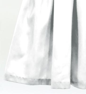 Hula Solid Blouse & Pa'u Set-Up / Luxury Collection / White / J3178wh