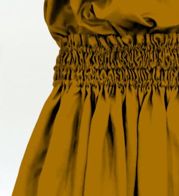 Hula Solid Blouse & Pa'u Set-Up / Luxury Collection / Yellow Brown / J3178yebr