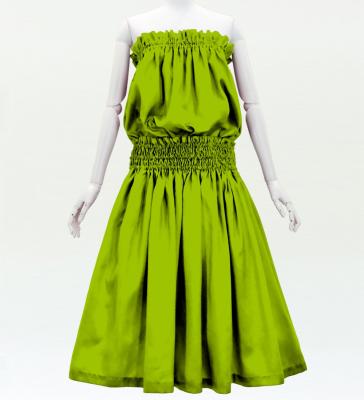 Hula Solid Blouse & Pa'u Set-Up / Luxury Collection / Yellow Green / J3178yegr