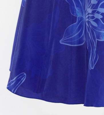 Hula One Shoulder Dress with Lily/ Luxury Collection / Blue / J3182bl