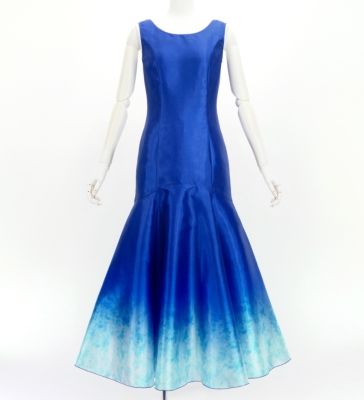 Hula Long Gradation Dress / Luxury Collection /  Blue  & White / J3191blwh