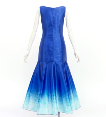 Hula Long Gradation Dress / Luxury Collection /  Blue  & White / J3191blwh