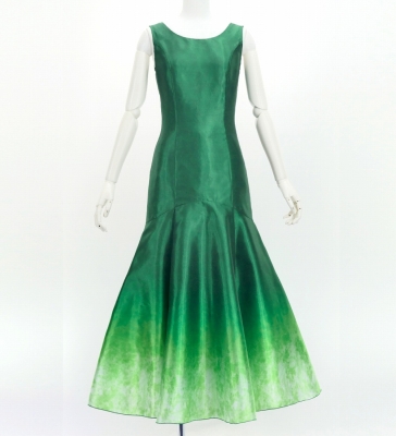 Hula Long Gradation Dress / Luxury Collection / Green  & White / J3191grwh