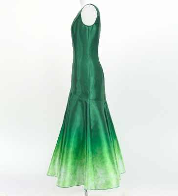 Hula Long Gradation Dress / Luxury Collection / Green  & White / J3191grwh