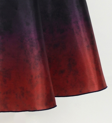 Hula Long Gradation Dress / Luxury Collection / Navy & Dark Red / J3191nvdrd