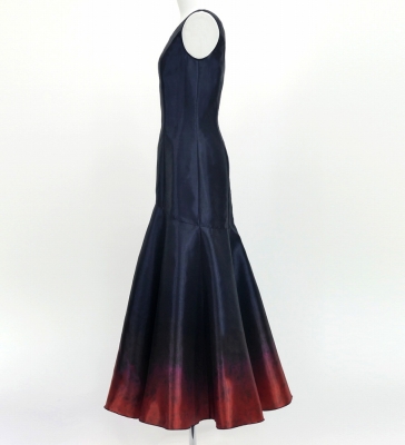 Hula Long Gradation Dress / Luxury Collection / Navy & Dark Red / J3191nvdrd