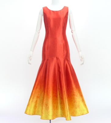 Hula Long Gradation Dress / Luxury Collection / Orange & Yellow / J3191orye